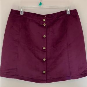 Old Navy Purple Suede Skirt 16